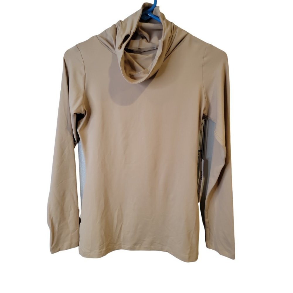Susana Monaco Size XS Womens Top Beige Mask Parchment Turtleneck NWT
